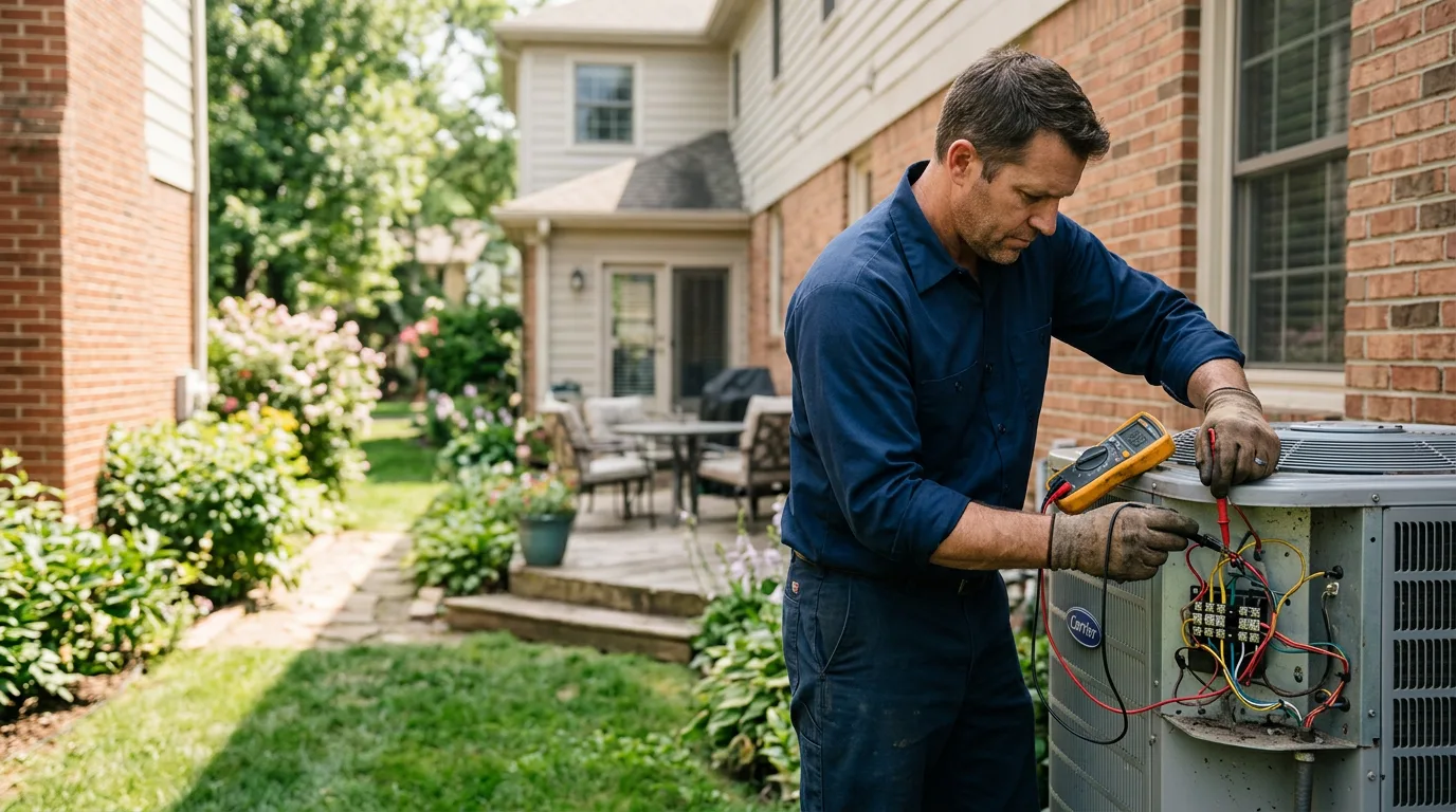 HVAC technician working near Heath, OH